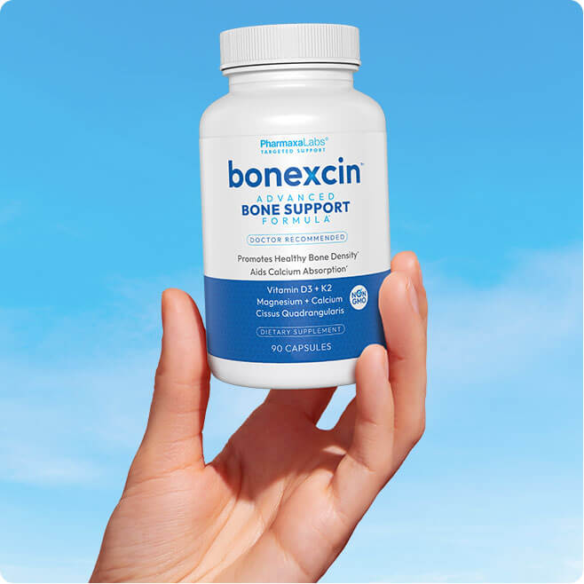 Bonexcin bottle in hand